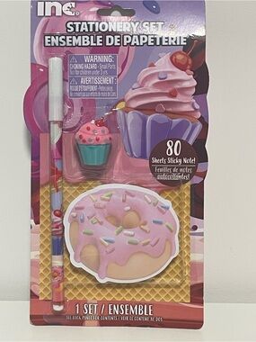 INC International Concepts Pink Purple Sweet Treats Stationery Set